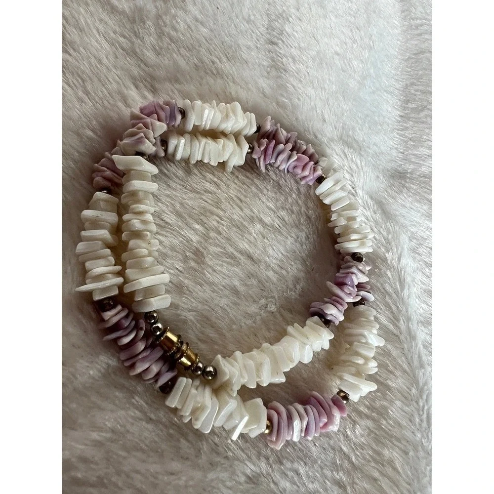 Purple‎ Shell Choker Necklace 16